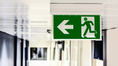 exit sign mat guide